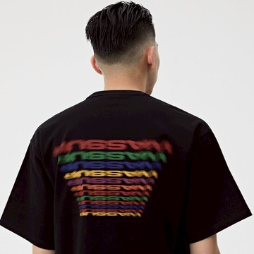 WASSUP男裝短袖T恤夏季新款幻影logo圓領休閑寬松女官方旗艦店