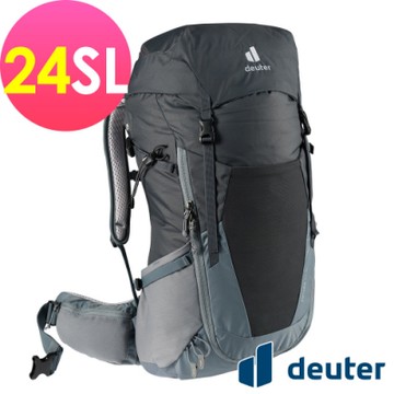 【deuter 德國】 FUTURA  24SL透氣網架背包3400521黑水藍/登山包/健行包/戶外休閒包*