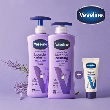 Vaseline Body Lotion 400ml Double Set (Sensitive Relief / Lavender Calming)