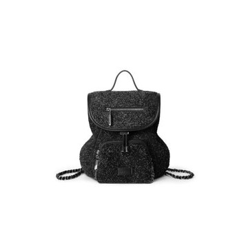 (免運)INJOYLIFE游牧小背包雪花絨高級感鏈條雙肩包上班通勤學院風書包