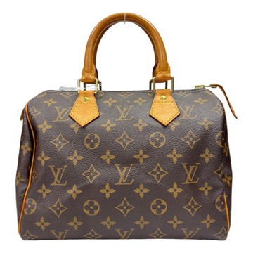 LOUIS VUITTON LV 路易威登 棕色 原花帆布 Speedy 25 波士頓包 手提包 M41528 【二手名牌BRAND OFF】