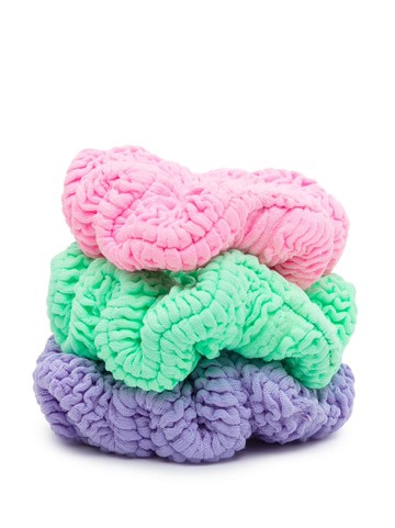 Hunza G Kids - seersucker-texture scrunchies (pack of three) - kids - Polyester - One Size - Multicolour