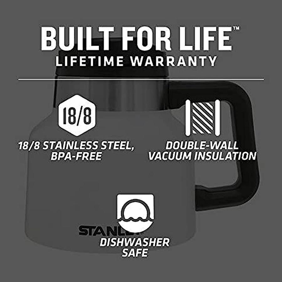 STANLEY 10-02873-037 THE TOUGH-TO-TIP ADMIRAL'S MUG HAMMERTONE GREEN 20OZ   .59L