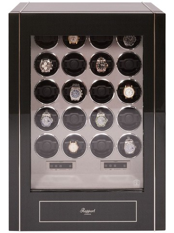 Rapport - Paramount twenty-watch winder - men - Carbon Fiber - One Size - Brown