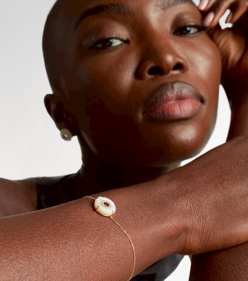 Mateo 14kt gold (585/1000) bracelet with diamonds and pearls