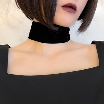 黑色 / 寬幅絲絨頸圈 SV029BK