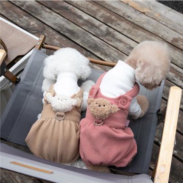 小狗狗泰迪比熊寵物衣服秋冬款秋季四腳褲背帶褲幼犬茶杯犬小型犬