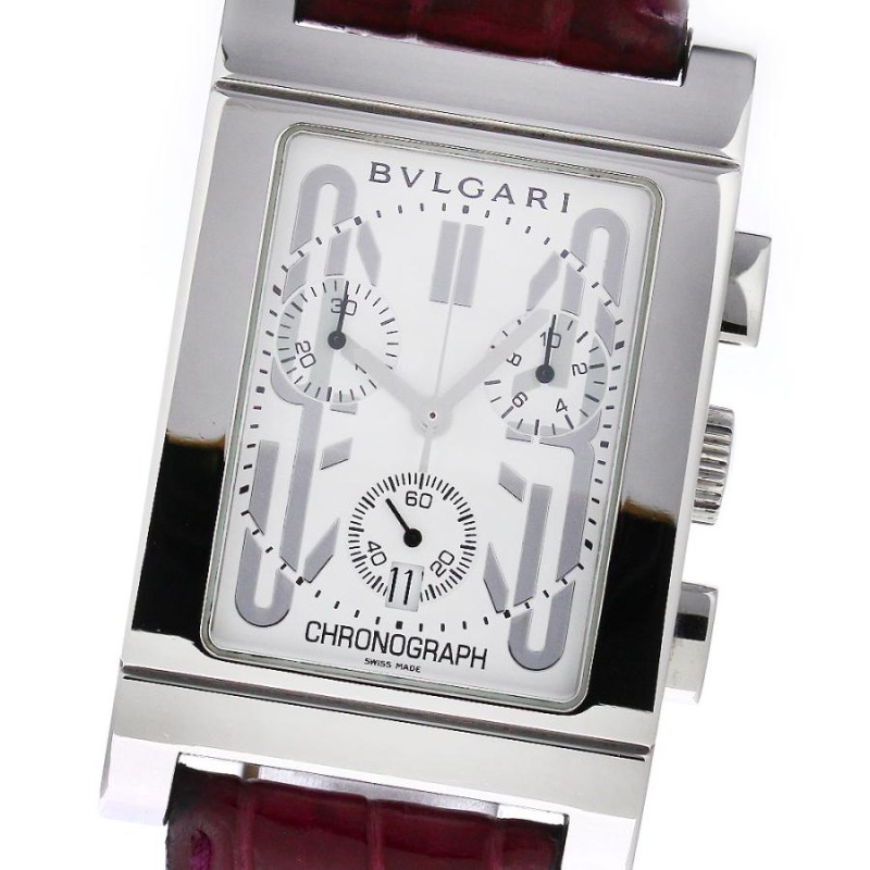 BVLGARI】ブルガリ レッタンゴロ クロノグラフ RTC49S クォーツ メンズ ...