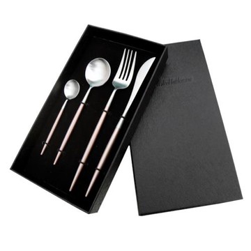 304不銹鋼西餐刀叉 粉色手柄刀叉 歐式粉銀餐具套裝高檔節日禮品