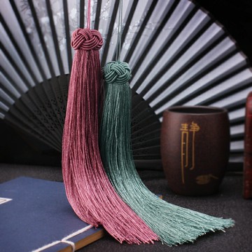 中國結流蘇菠蘿帽穗子汽車掛件吊穗民族風冰絲亮光線手工古風吊墜