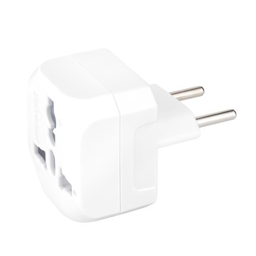 SUPERCELL 超電王 SC303歐規小圓轉接頭  國際旅行必備，多國插座適用  1入