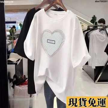 台灣限時熱賣 150kg大尺碼上衣短袖T恤 韓版上衣2025夏天短袖大碼女裝遮肚子圓領中長款印花T恤寬鬆半袖