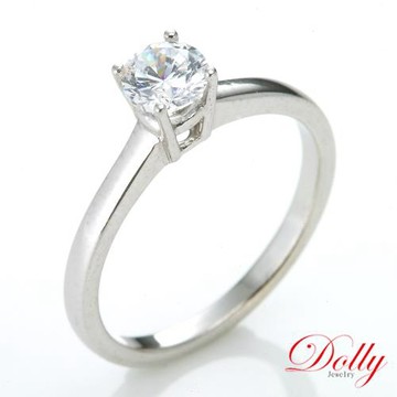 Dolly 18K金 天然鑽石 0.50克拉完美車工求婚戒指-028