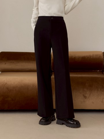 簡約百搭內刷絨直腿西褲