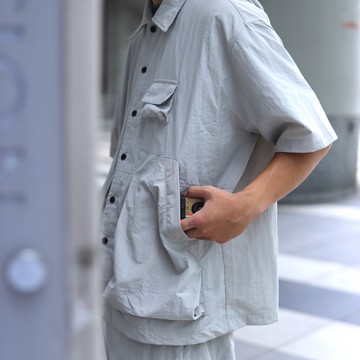 【AMERO】男裝 女裝 日系工裝襯衫 大口袋 涼感機能面料 情侶裝