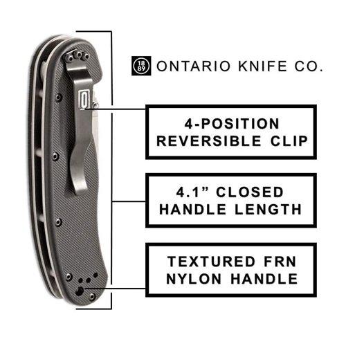 Ontario オンタリオ RAT II Rat ラット2 フォルダー ナイフ フォールディングナイフ Folding Knife ブラック #8860 -正規品-