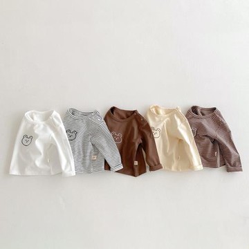 嬰兒衣服秋裝春秋寶寶卡通可愛打底衫長袖T恤兒童純棉上衣內搭服
