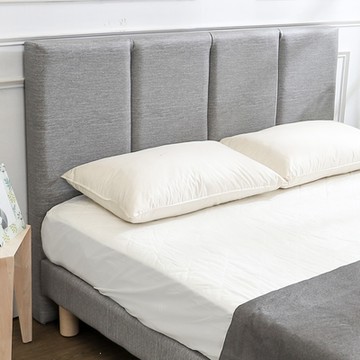 Boden-瑪朵5尺雙人單邊附插座耐磨貓抓布紋皮革床頭片(不含床底-兩色可選)