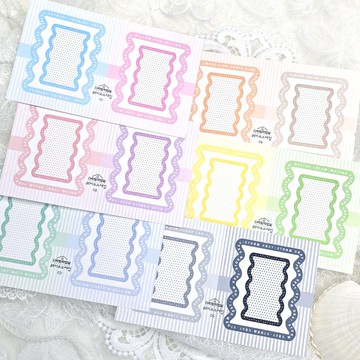 :波浪邊框 (6 款式): 厚磅卡紙