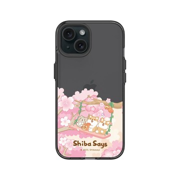 iPhone 15 Clear 酷墨灰 - 柴語錄 Shiba Says - 櫻花鞦韆
