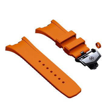 Apple Watch 45mm SPIII45-SO-BK 黑色錶扣 日落橘橡膠錶帶