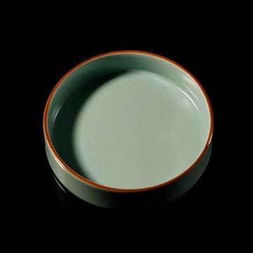 宋樸汝窯汝瓷茶承壺承干泡臺壺托茶具配件家用陶瓷茶壺墊開片可養