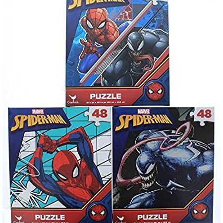  Marvel Spiderman Jigsaw Puzzle for Kids Bundle Spiderman  Activity Set - 3 Pack Spiderman Jigsaw Puzzles 48 Piece Each with Spiderman  Stickers (Spiderman Toys for Boys) : Toys & Games