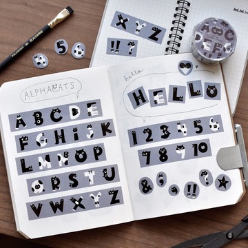 Alphacats 字母貓貓紙膠帶