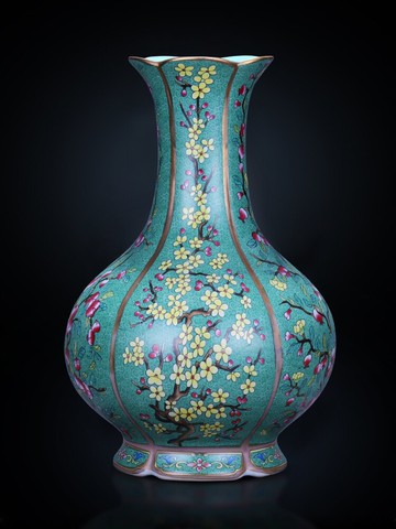 景德鎮陶瓷器花瓶客廳插花中式仿古乾隆粉彩電視柜酒柜裝飾品擺件