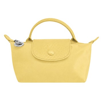 LONGCHAMP LE PLIAGE ONE系列尼龍單色手提化妝包(青橙綠)