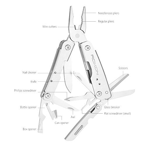 ROXON M2 14-in-1 ミニマルチツール 小型軽量モデル折り畳みはさみ付きSTORMミニ