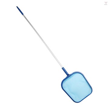 泳池撇渣網帶伸縮桿去除葉耙游泳池池塘快速清潔工具帶重型鋁框網