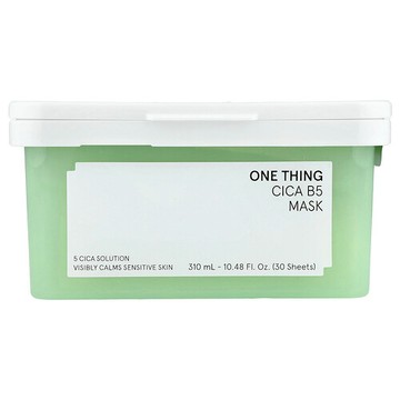 One Thing, 積雪草 B5 美容面膜，30 片，10.48 液量盎司（310 毫升）