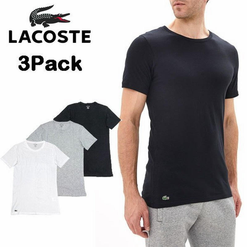 ラコステ Lacoste Tシャツ メンズ 半袖 クルーネック ３枚組 スリムフィット 通販 Lineポイント最大0 5 Get Lineショッピング