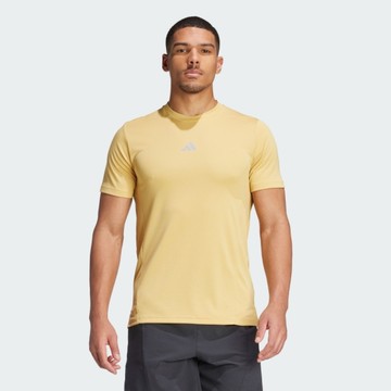 ADIDAS 短T D4T HR TEE 黃色 快排 運動 短袖 男 IS3740