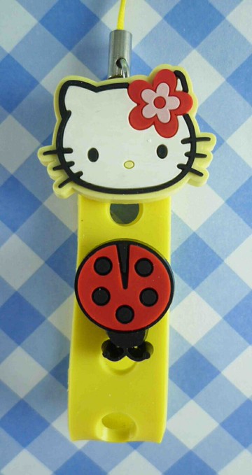 【震撼精品百貨】Hello Kitty 凱蒂貓 限定版手機吊飾-黃瓢蟲 震撼日式精品百貨