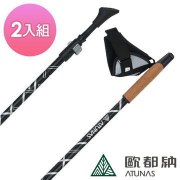 二節NORDIC有氧健走杖(130/77CM)(A1WSDD06N銀黑)非登山杖