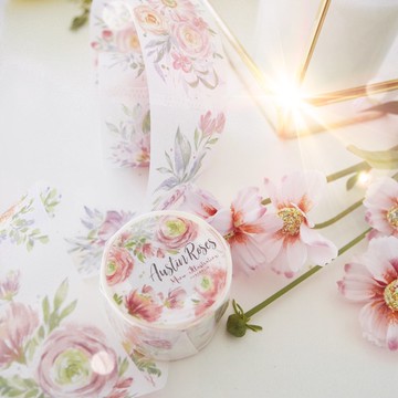 奧斯丁的玫瑰紙膠帶 - 特油+離型紙