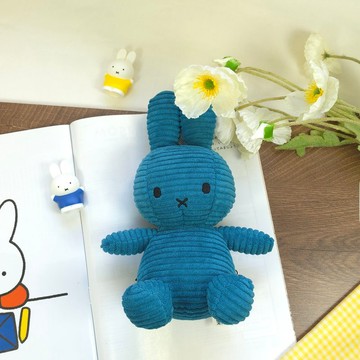 BON TON TOYS Miffy米菲兔ECO燈芯絨填充玩偶-限量版 北海藍 23cm