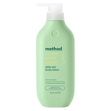 method 感官身體乳 綺綠賦活 414ml - 小黃瓜 海藻 綠茶 玻尿酸 保濕  1瓶