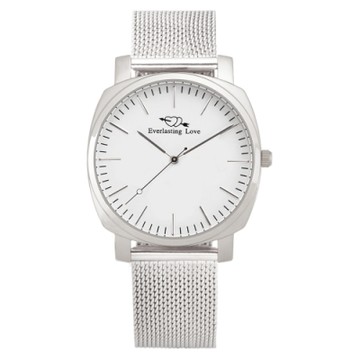 Everlasting Love 天長地久 情人錶 婚禮 定情 (銀殻/米蘭/白面/28mm)