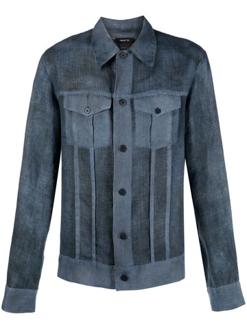Avant Toi - acid-wash denim jacket - men - Hemp - M - Blue