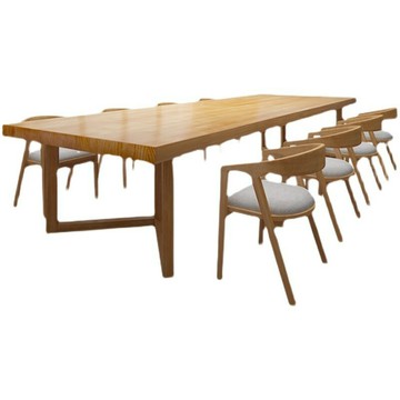 簡約實木會議桌辦公培訓桌長桌洽談椅組合電腦辦公桌長方形工作臺[DD030109]