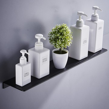 太空鋁浴室置物架免打孔衛生間置物架壁掛式三角架子廁所收納北歐