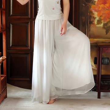 佛笑緣夏季新品文藝瑜伽褲打坐闊腿褲休閑褲女褲裙禪意寬松薄款