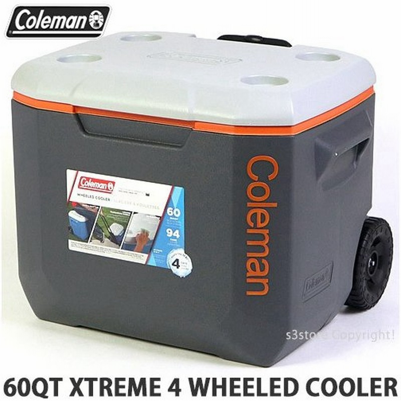 コールマン Coleman 60qt Xtreme 4 Wheeled Cooler クーラーボックス アウトドア キャンプ q カラー Dgray Orng Lgray サイズ 60qt 通販 Lineポイント最大0 5 Get Lineショッピング