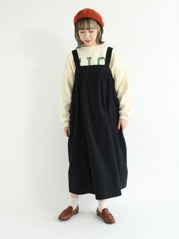 打摺平口剪裁棉質吊帶洋裝(FL24L0H0580) - Samansa Mos2