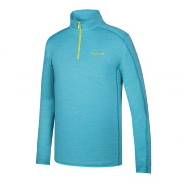 【【蘋果戶外】】山林 31P65 75 藍 男 膠原蛋白排汗衣 抗UV 長袖上衣 吸濕排汗 消臭抗靜電快乾 春夏 Mountneer