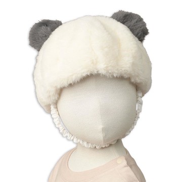 akachan honpo - 仿毛貝蕾帽-動物-米白色