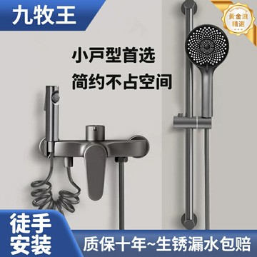 【全銅增壓】淋浴花灑套裝 浴室花灑 增壓噴頭 冷熱水龍頭 簡易淋浴器 無頂噴設計 精銅主體 浴缸家用 強勁水壓 節水省心